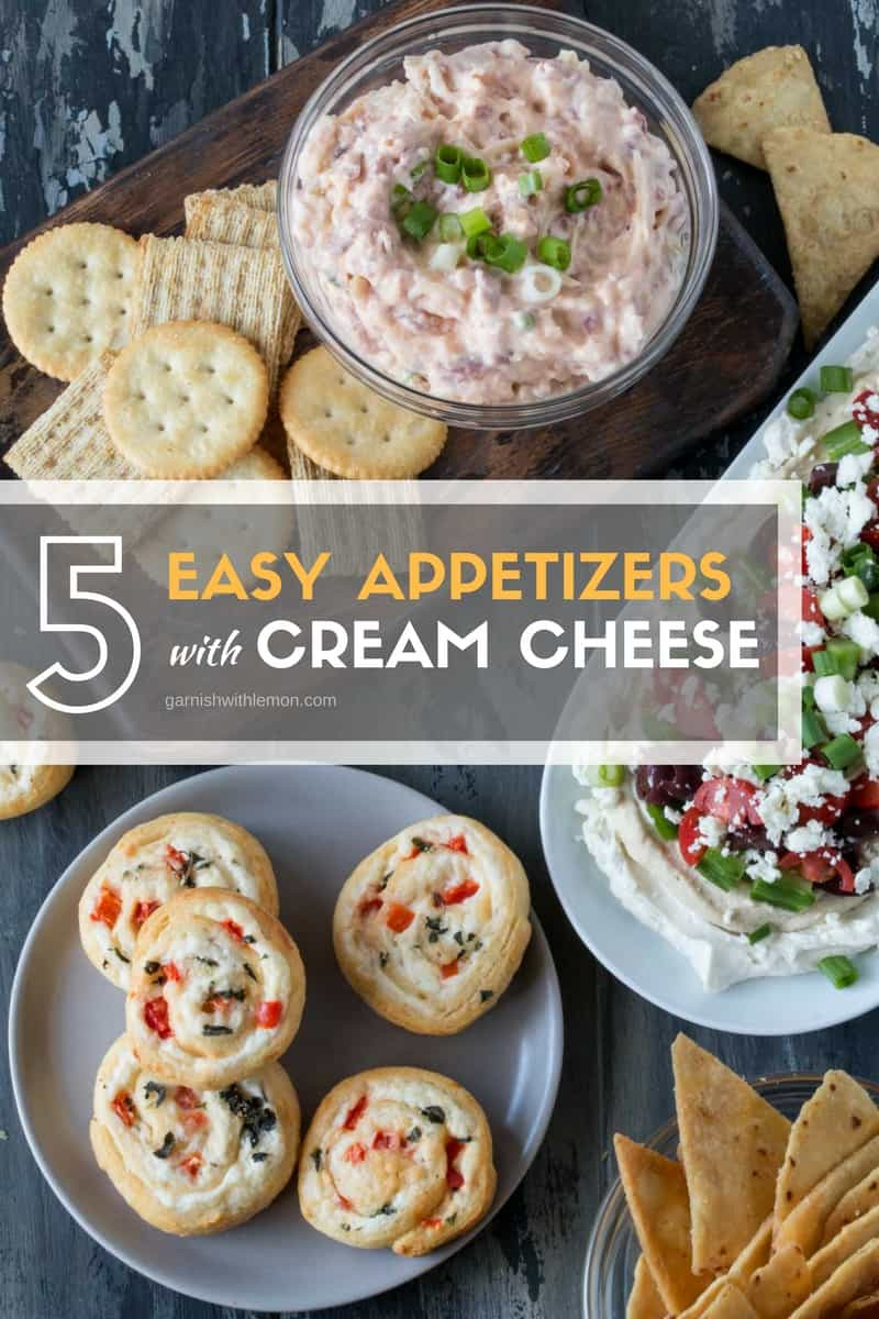 Easy Cream Cheese Appetizers
 5 Easy Cream Cheese Appetizers Garnish with Lemon