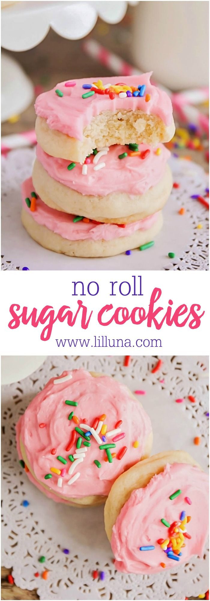 Easy Drop Cookies
 Super easy and delicious NO ROLL Sugar Cookies with a