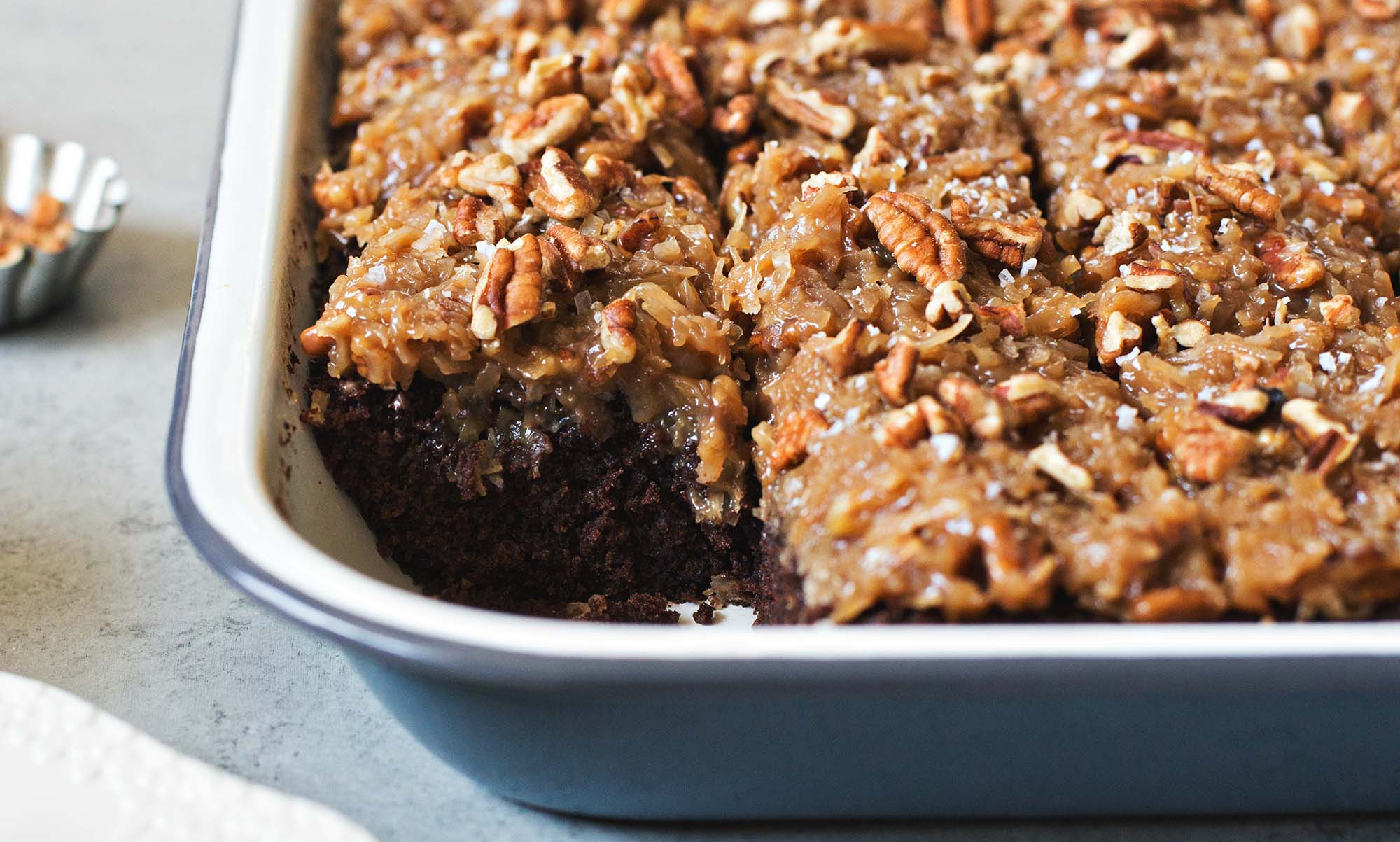 Easy German Chocolate Cake
 German Chocolate Snack Cake With Coconut Pecan Frosting