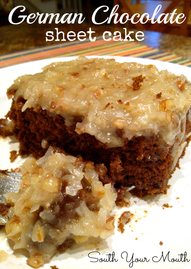Easy German Chocolate Cake
 South Your Mouth German Chocolate Sheet Cake