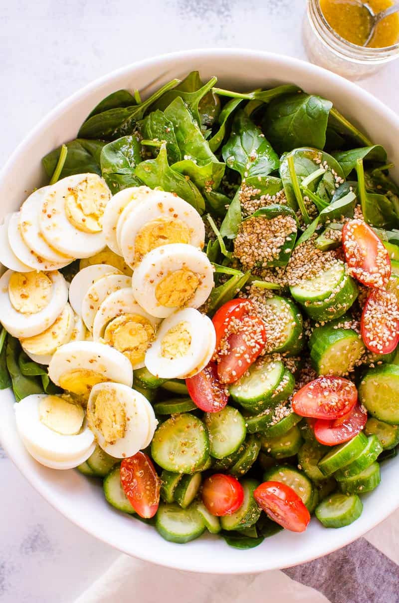 Easy Healthy Salads
 BEST EVER Spinach Salad So Easy  iFOODreal
