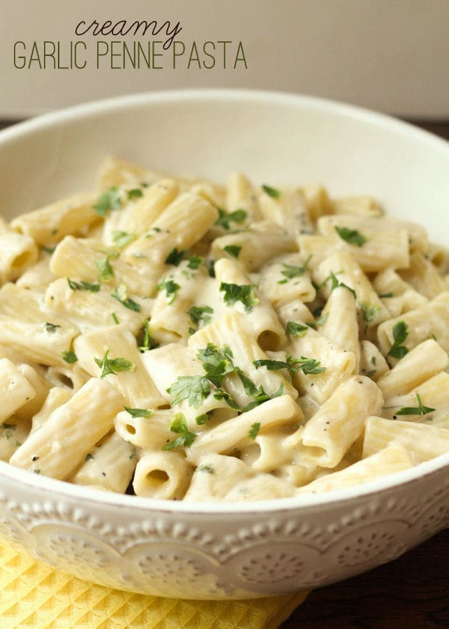 Easy Homemade Pasta Recipe
 Cream Garlic Penne Pasta