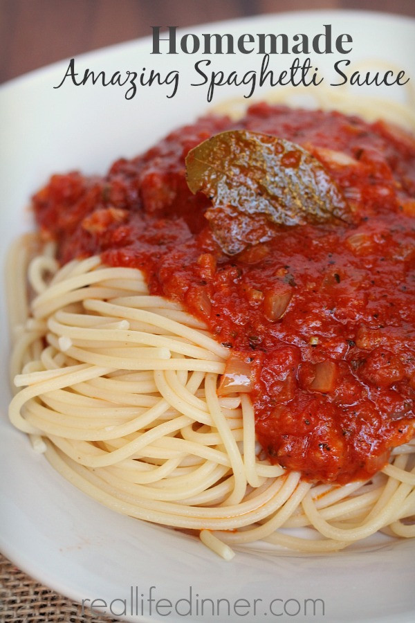 Easy Homemade Spaghetti Sauce
 easy meatless spaghetti sauce