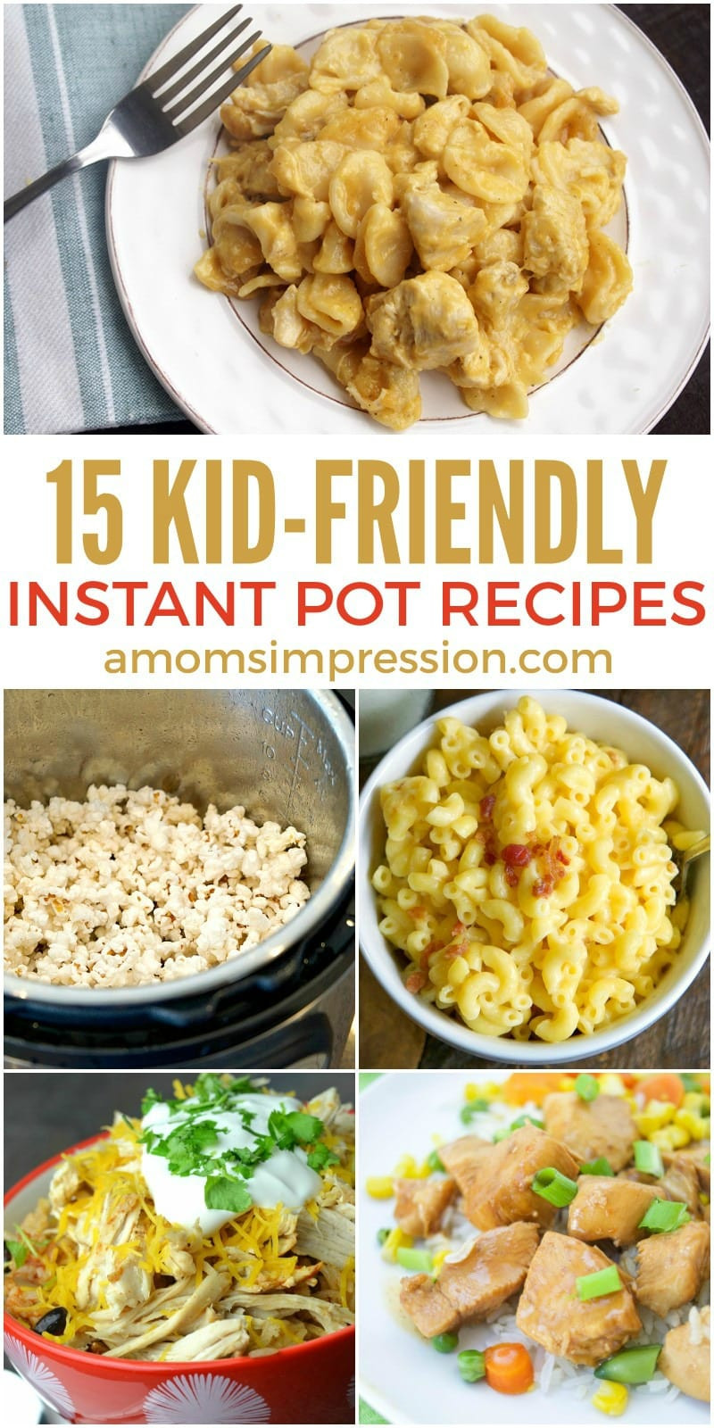 Easy Instant Pot Recipes
 15 Quick and Easy Kid Friendly Instant Pot Recipes