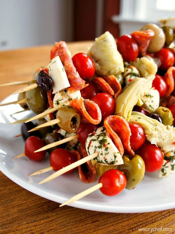 Easy Italian Appetizers Finger Foods
 Antipasto Skewers An Easy Party Food The Weary Chef