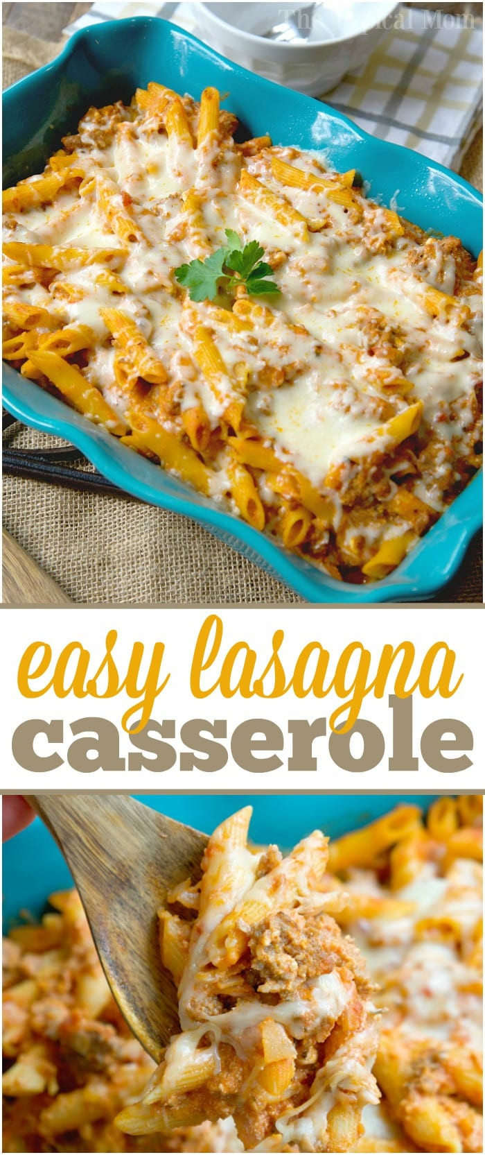 Easy Lasagna Casserole
 Easy Lasagna Casserole Recipe · The Typical Mom