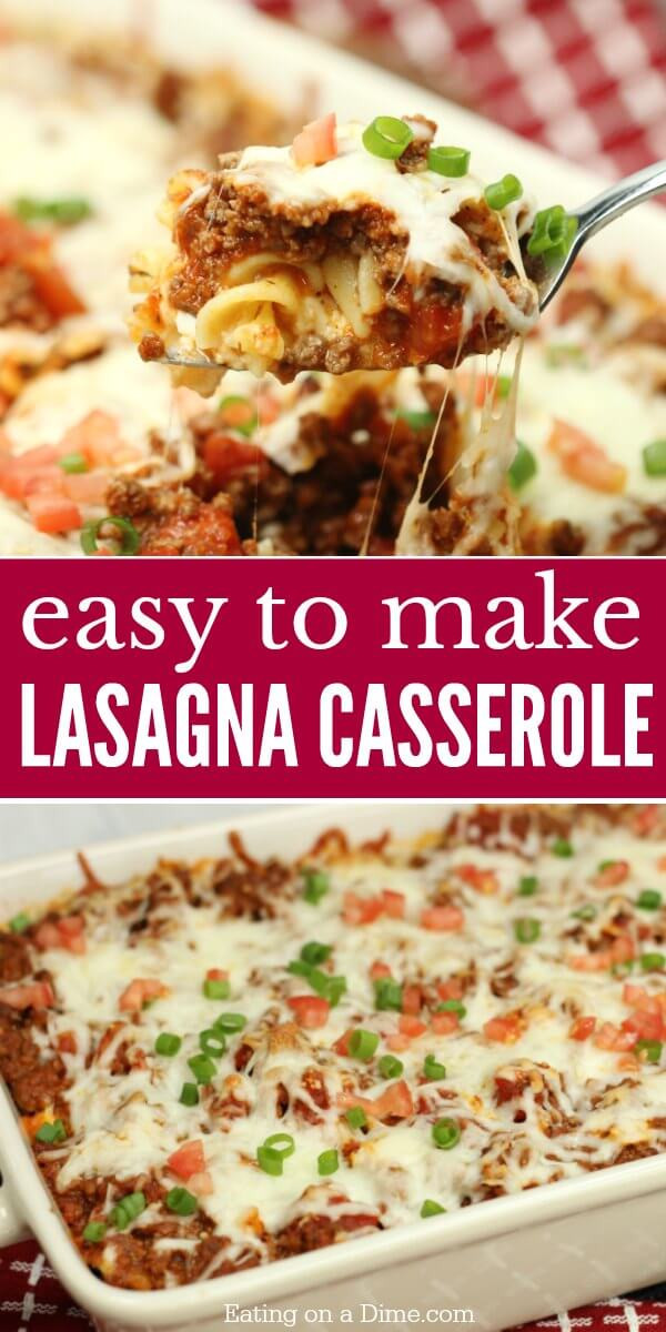 Easy Lasagna Casserole
 EASY Lasagna Casserole Recipe Lasagna Style Pasta Bake