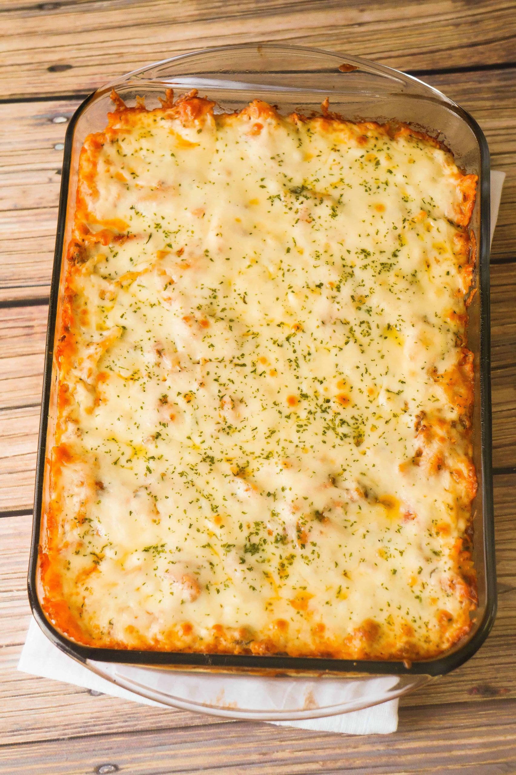 Easy Lasagna Casserole
 Three Meat Lasagna Casserole This is Not Diet Food