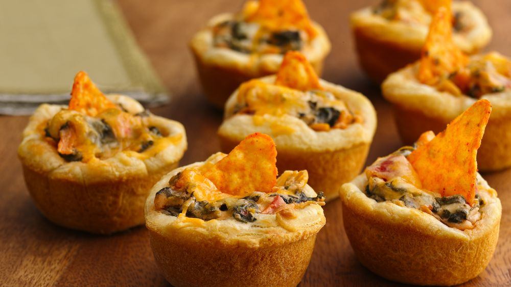 Easy Mexican Food Recipes Appetizers
 Mexican Appetizer Cups recipe from Pillsbury