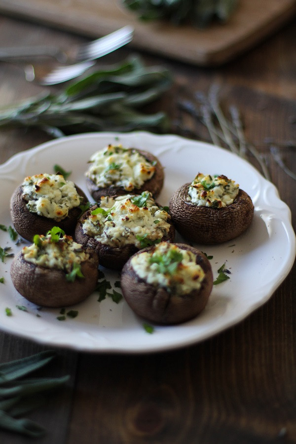 Easy Mushroom Appetizer
 Herb and Goat Cheese Stuffed Mushrooms The Roasted Root