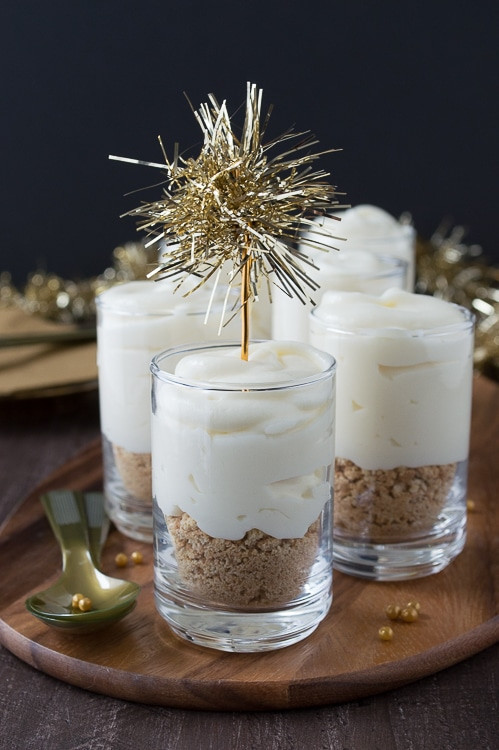 Easy New Year'S Eve Desserts
 White Chocolate Champagne Cheesecake Shooters