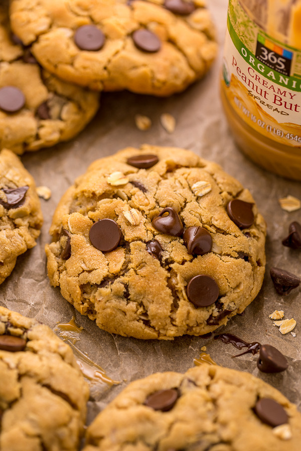 Easy Peanut Butter Oatmeal Cookies
 Peanut Butter Oatmeal Chocolate Chip Cookies Baker by Nature