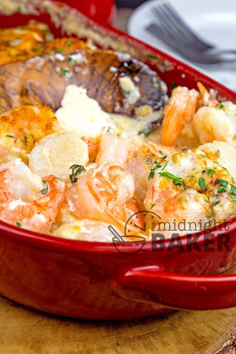 Easy Seafood Casserole
 If you love shrimp and scallops you ll love this seafood