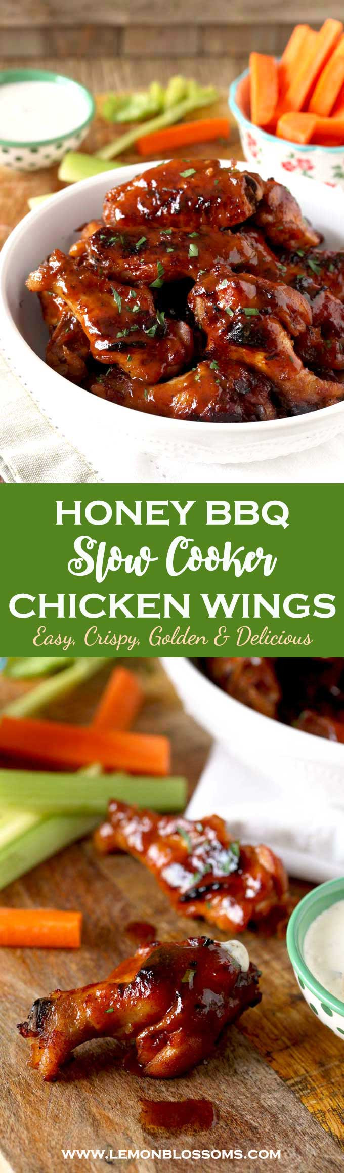 Easy Slow Cooker Chicken Wings Recipe
 Honey BBQ Slow Cooker Chicken Wings
