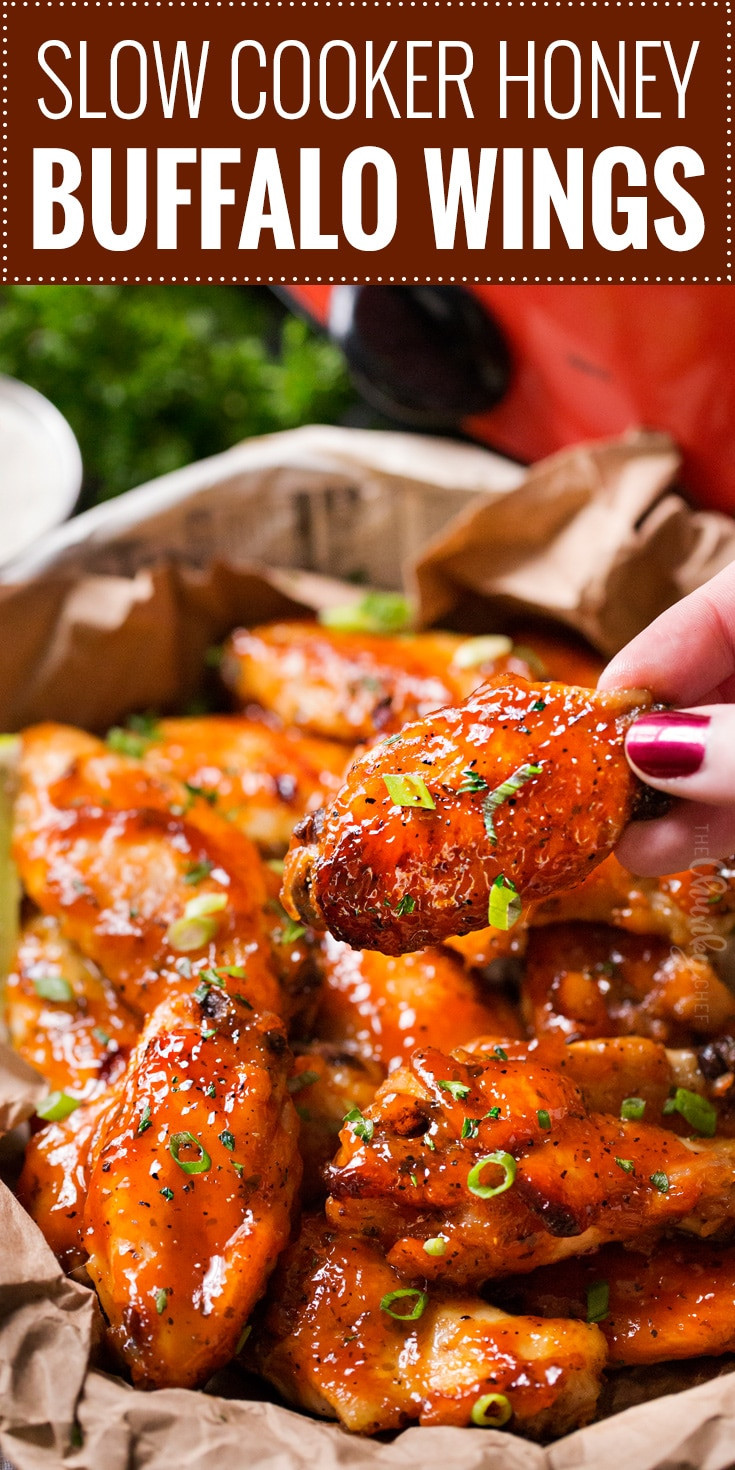 Easy Slow Cooker Chicken Wings Recipe
 Slow Cooker Honey Buffalo Wings The Chunky Chef