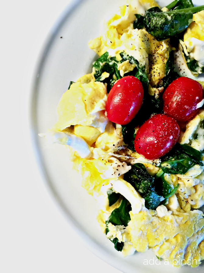 Eggs And Spinach For Breakfast
 Egg Spinach and Tomato Scramble Recipe Add a Pinch