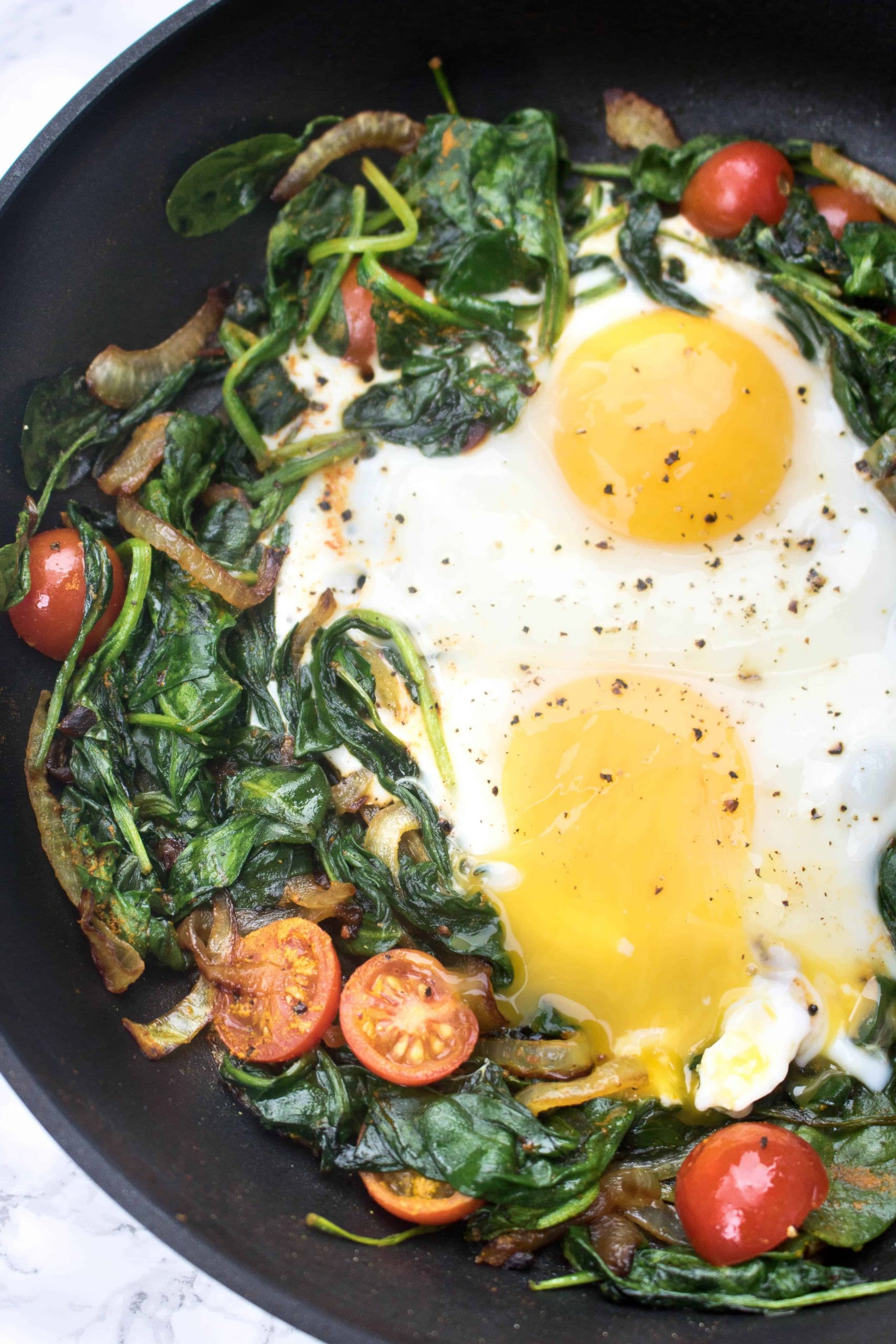 Eggs And Spinach For Breakfast
 Turmeric Spinach and Eggs Served From Scratch
