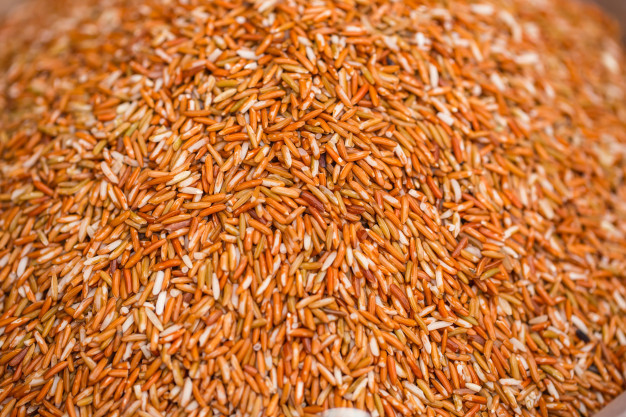 Fiber Brown Rice
 Oganic brown rice or riceberry healthy food source of