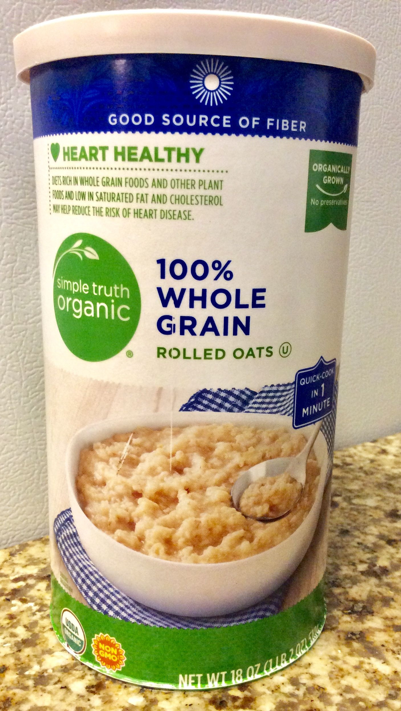 Fiber In Rolled Oats
 Simple Truth Organic Whole Grain Rolled Oats