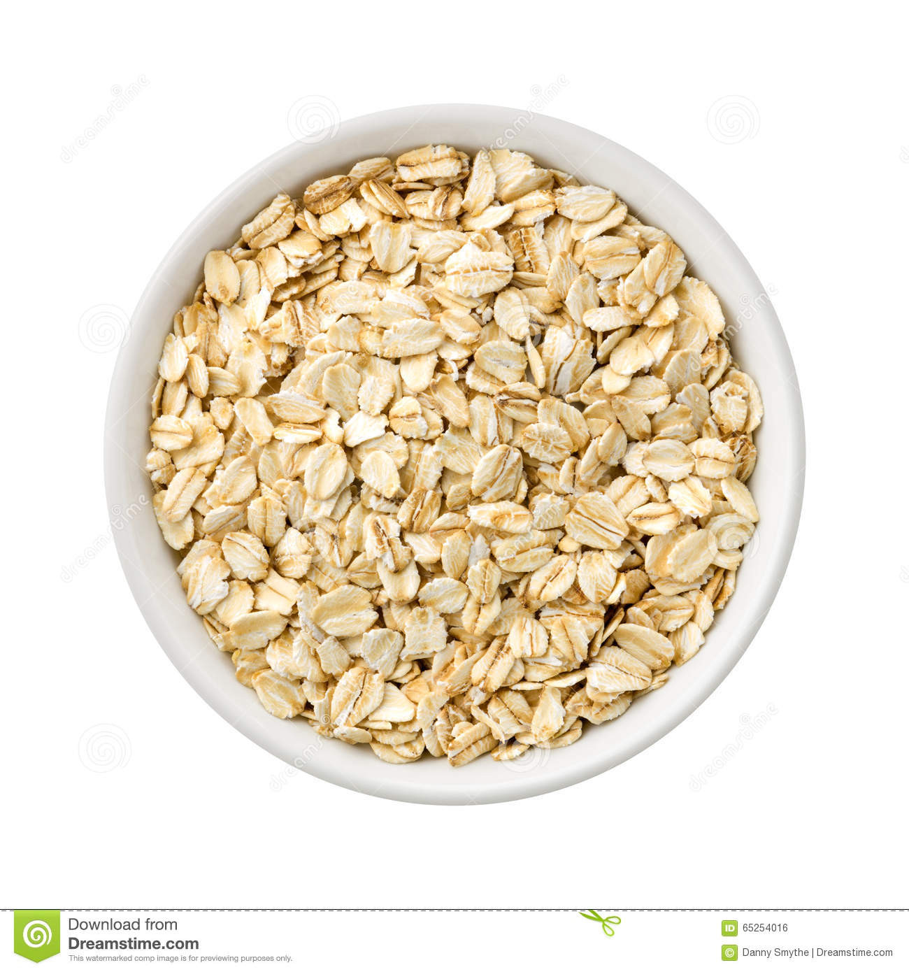 Fiber In Rolled Oats
 Organic Rolled Oats In A Ceramic Bowl Stock Image