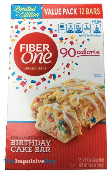 Fiber One Birthday Cake
 REVIEW Fiber e Limited Edition Birthday Cake Baked Bar