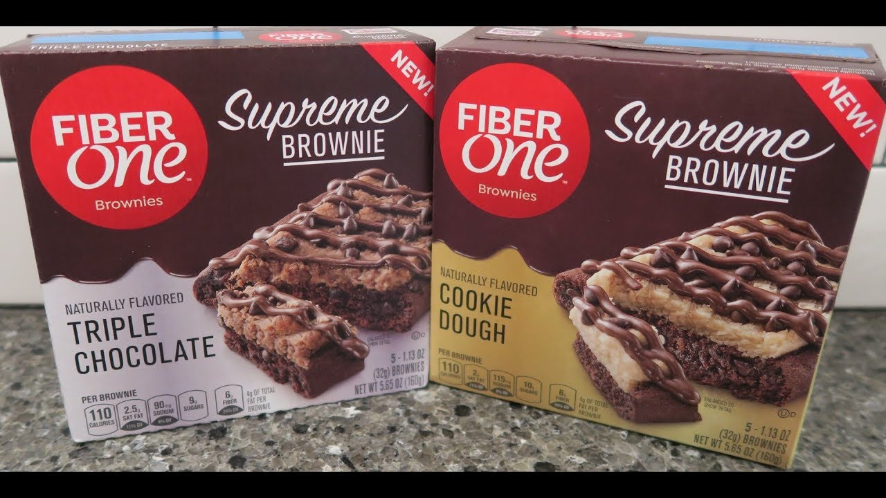 Fiber One Brownies Reviews
 Fiber e Supreme Brownie Cookie Dough & Triple Chocolate
