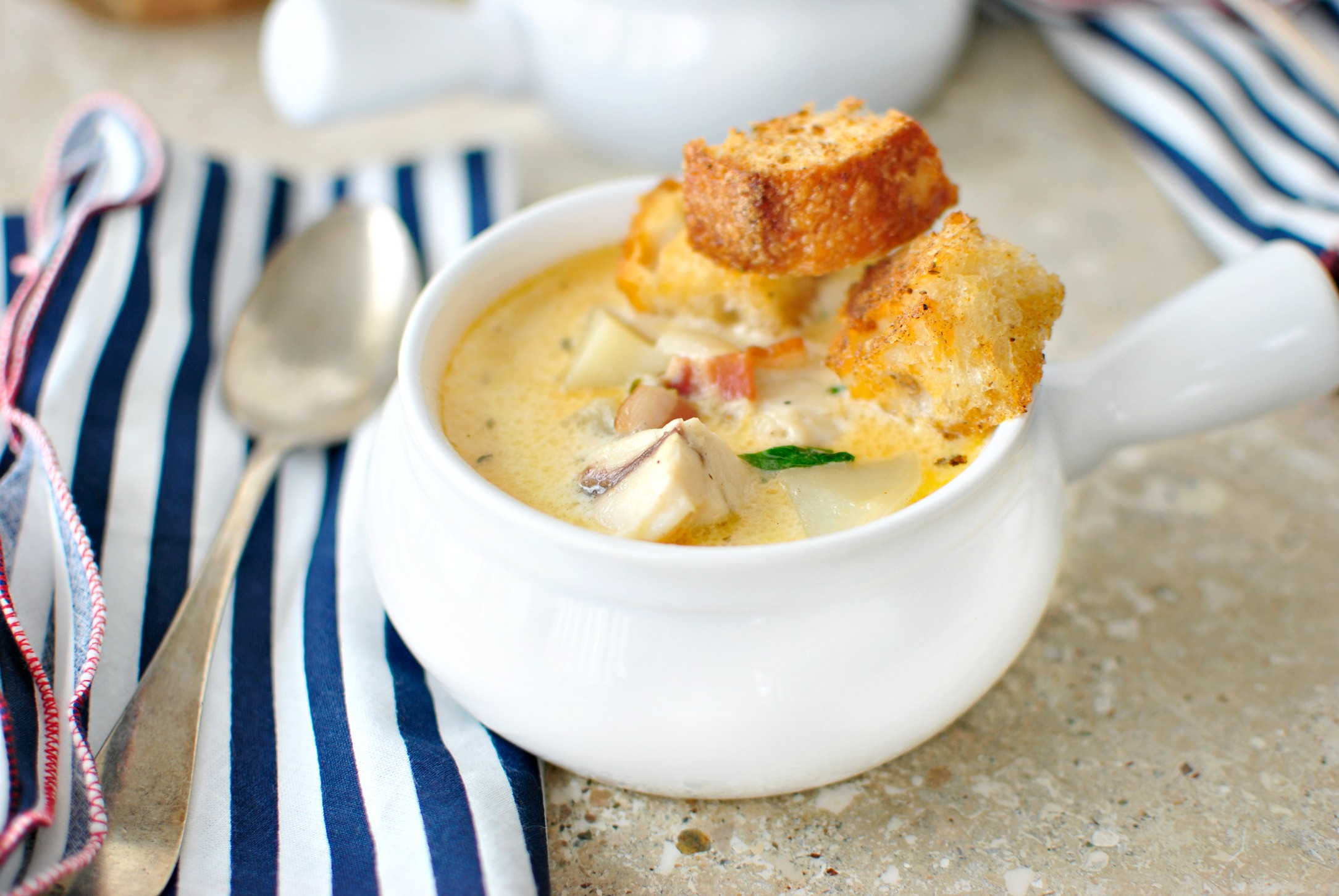 Fish Chowder Soup
 Fish Chowder Old Bay Sourdough Croutons Simply Scratch