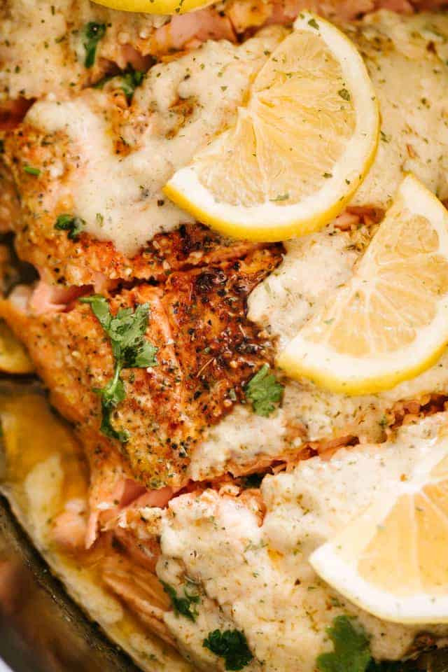 Fish Crock Pot Recipes
 Slow Cooker Salmon with Creamy Lemon Sauce