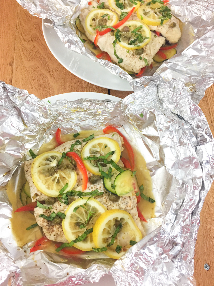 Fish In Foil Packets Recipes
 Lemon Caper Fish and Veggies Grilled in Foil Packets Low
