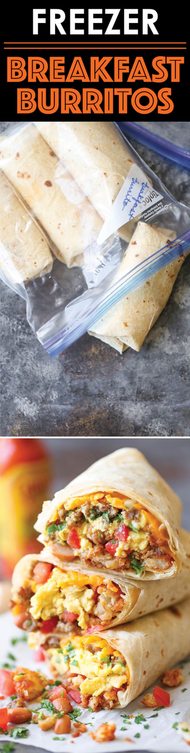Freeze Breakfast Burritos
 Back to School Breakfast Recipes