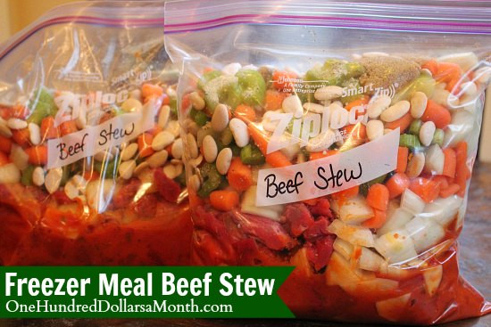 Freezer Beef Stew
 Freezer Meals Beef Stew e Hundred Dollars a Month