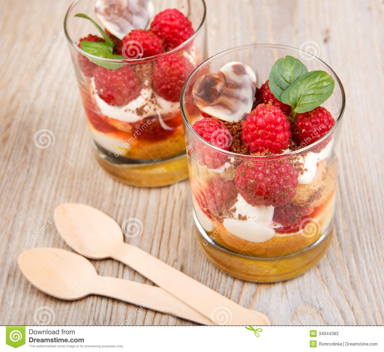 Fresh Raspberry Dessert
 Fresh Raspberry Dessert With Biscuit Stock Image Image