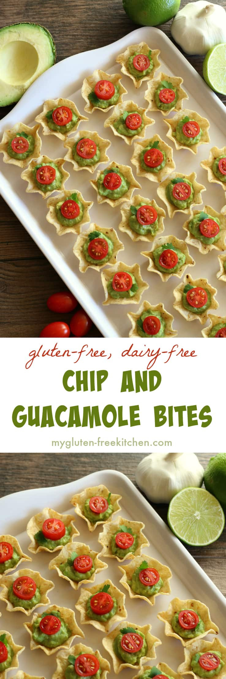 Gluten Free Appetizers
 Gluten free Chip and Guacamole Bites