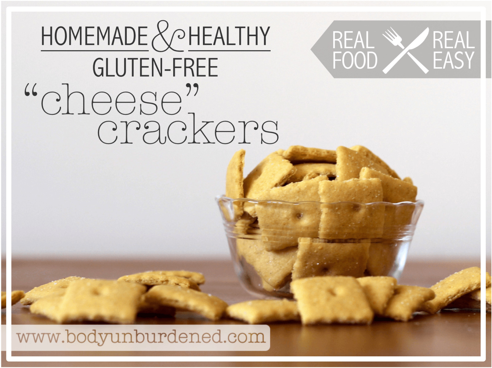 Gluten Free Cheese Crackers
 Homemade & Healthy Gluten Free "Cheese" Crackers Body