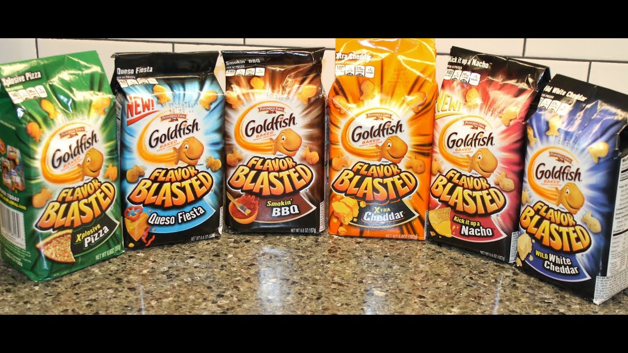 Goldfish Crackers Flavours
 Flavor Blasted Goldfish Blind Taste Test