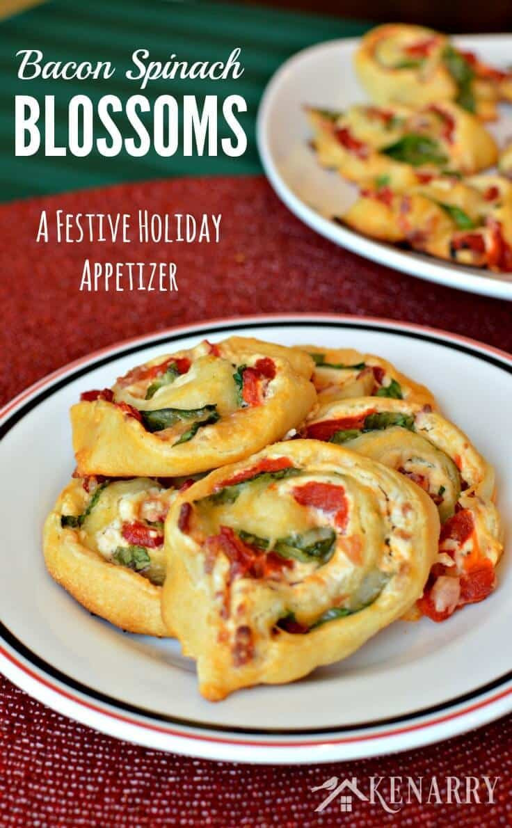 Good Christmas Appetizers
 Bacon Spinach Blossoms Festive Holiday Appetizer