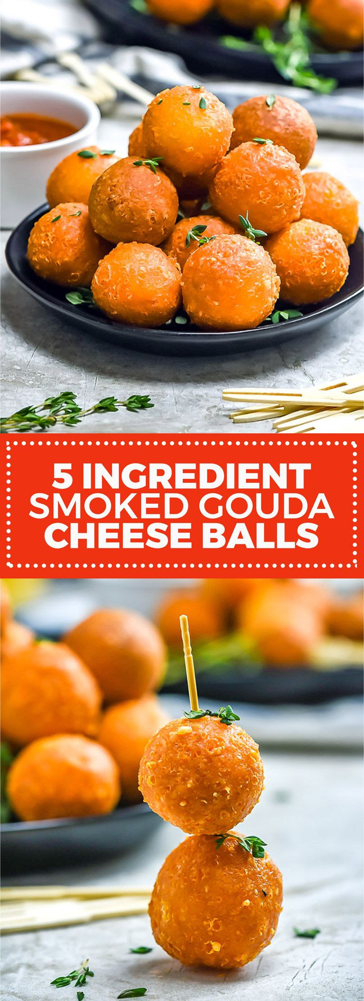 Gouda Cheese Appetizers
 5 Ingre nt Crispy Smoked Gouda Cheese Balls