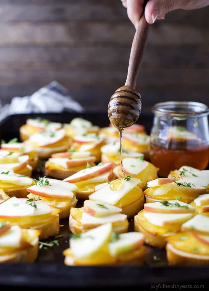Gouda Cheese Appetizers
 Smoked Gouda & Apple Crostini with Honey Drizzle