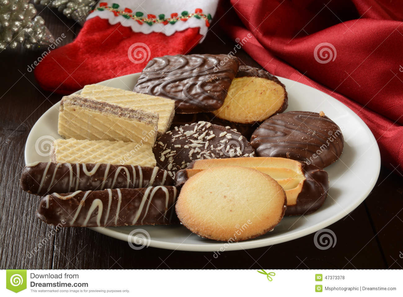 Gourmet Christmas Cookies
 Assorted Christmas Cookies stock photo Image of