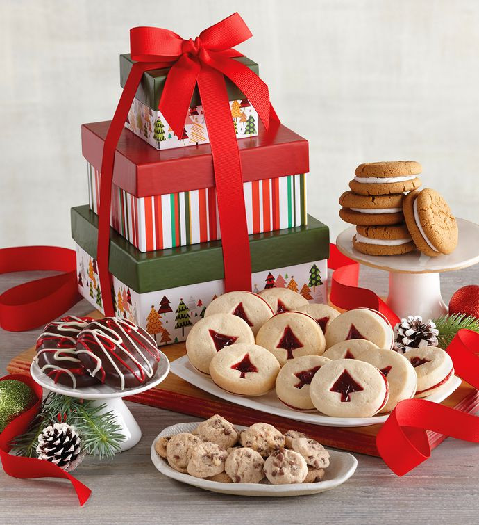 Gourmet Christmas Cookies
 Tower of Holiday Cookies Holiday Gifts