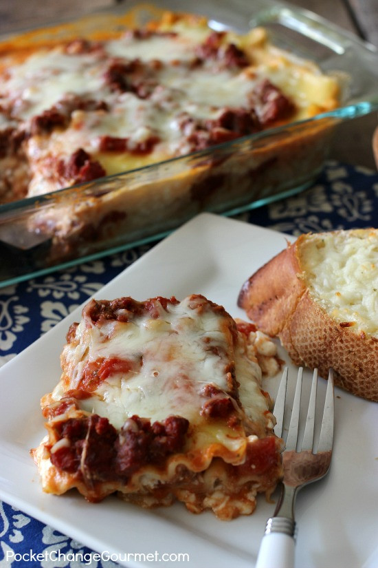 Gourmet Lasagna Recipe
 Lasagna with Meat Sauce Recipe Recipe