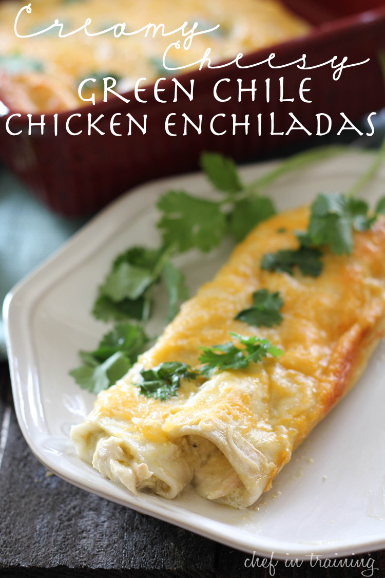 Green Chile Chicken Enchiladas Cream Cheese
 Creamy Cheesy Green Chile Chicken Enchiladas Chef in