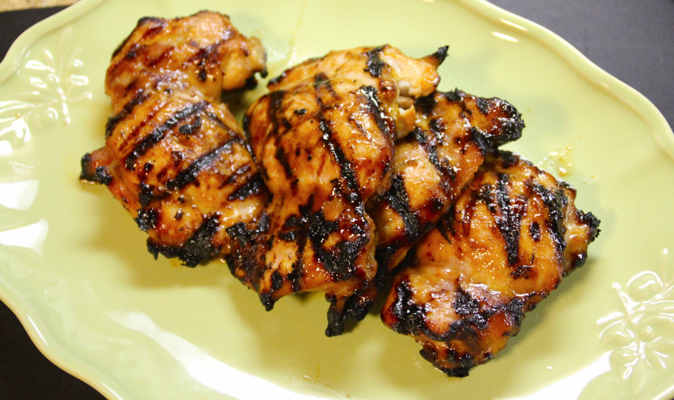 Grill Boneless Chicken Thighs
 sweet & spicy citrus sriracha grilled chicken thighs