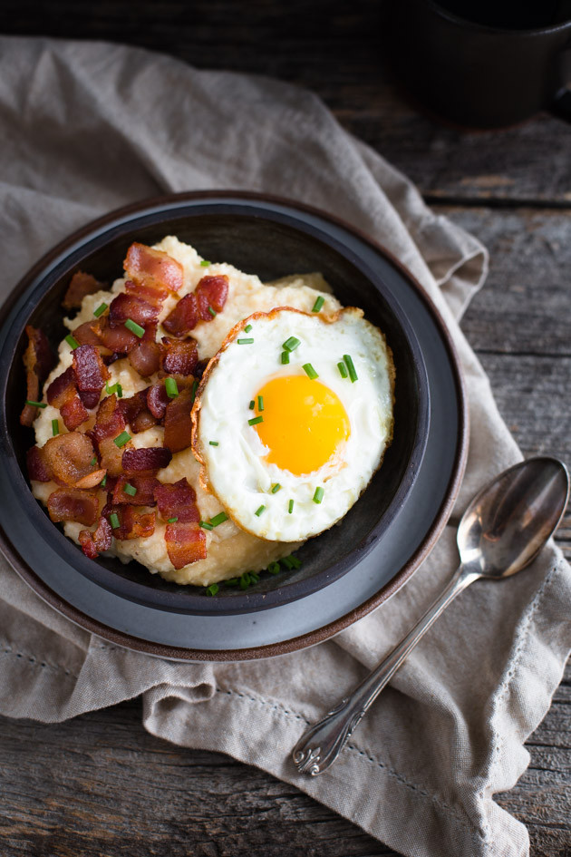 Grits Breakfast Recipes
 Cheddar Cheese Grits Breakfast Bowls with Bacon and Eggs