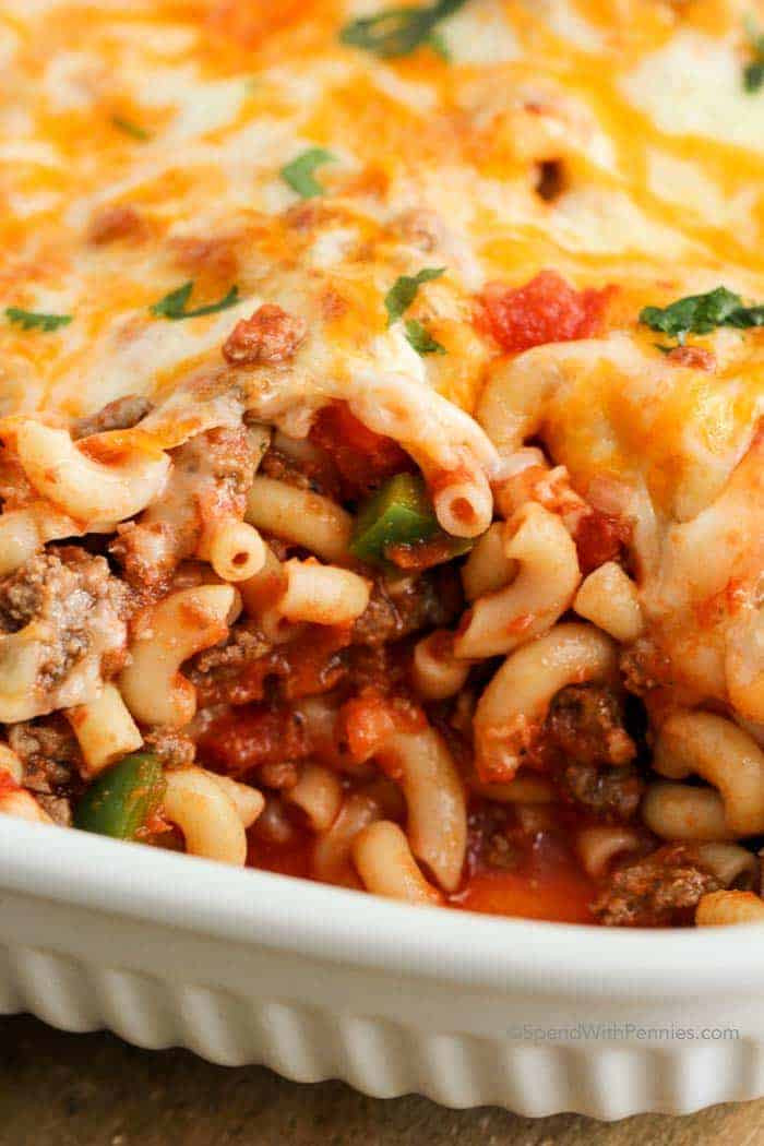 Ground Beef And Macaroni
 Cheesy Beef & Macaroni Casserole Spend With Pennies