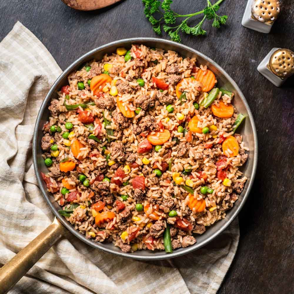Ground Beef And Rice Recipes Skillet
 Beefy Rice Skillet