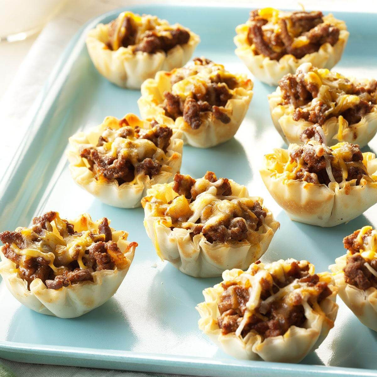 Ground Beef Appetizers
 Mini Phyllo Tacos Recipe