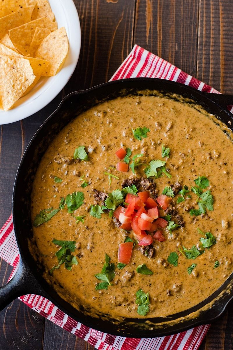 Ground Beef Appetizers
 Queso Dip With Ground Beef Recipe