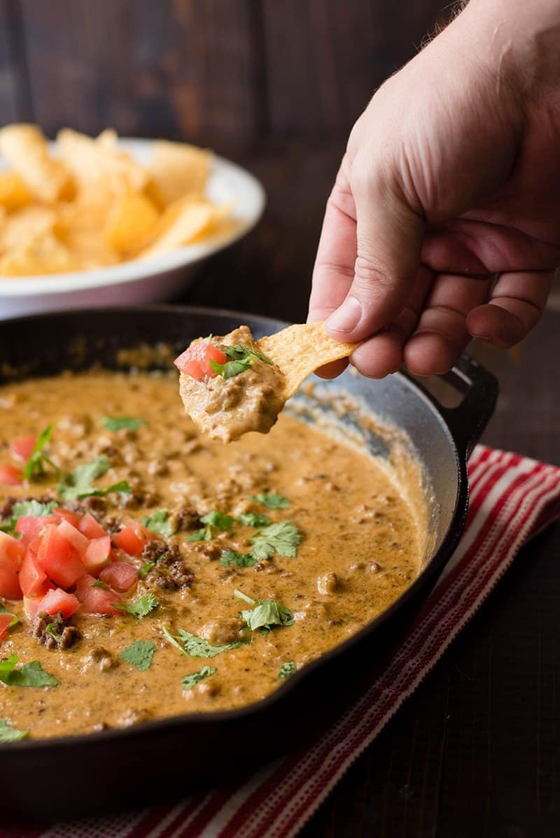 Ground Beef Appetizers
 Queso Dip With Ground Beef • A Sweet Pea Chef