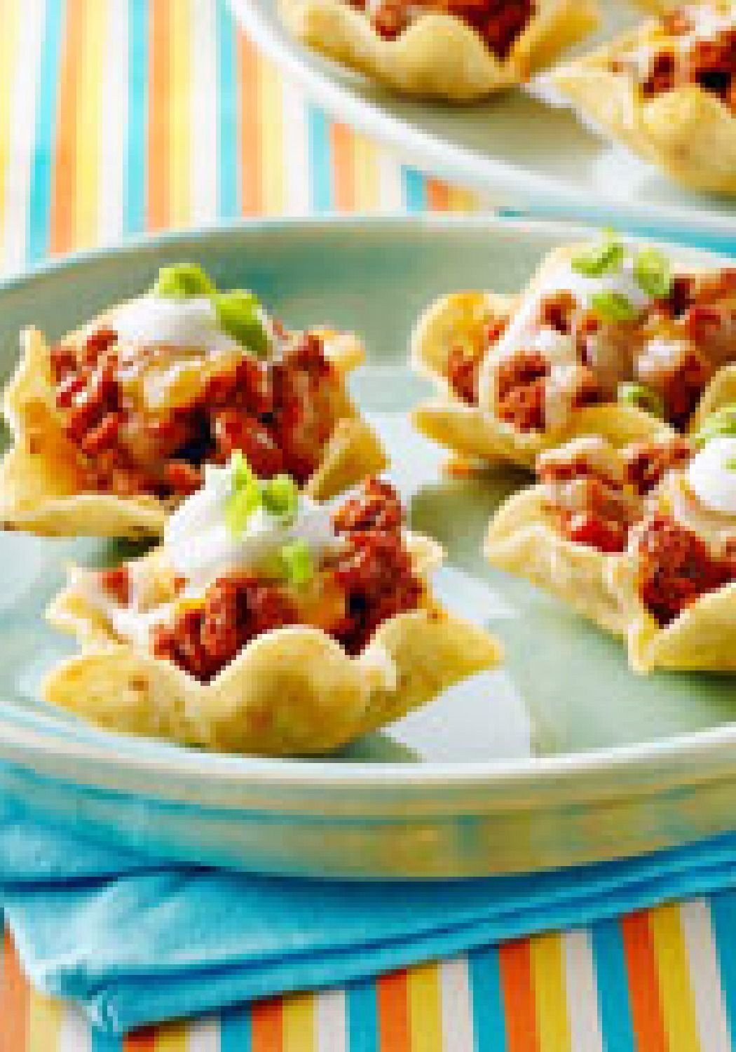 Ground Beef Appetizers
 Tortilla Appetizer Bites – Made with ground beef salsa